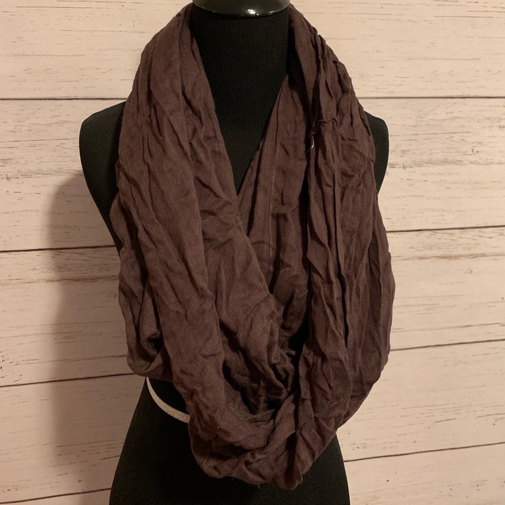 Brown infinity scarf